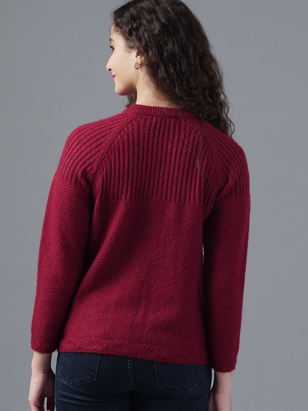 Virsa Ribbed Detail Knit Cardigan