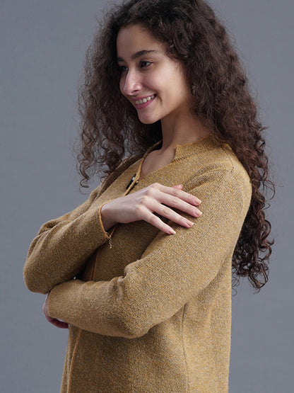 Amber Crest Jacquard Shrug