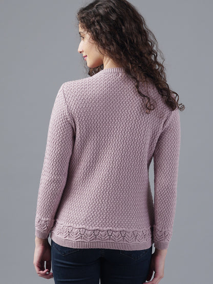 Virsa Textured Round Neck Cardigan