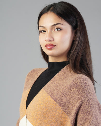 Marlowe Striped Poncho