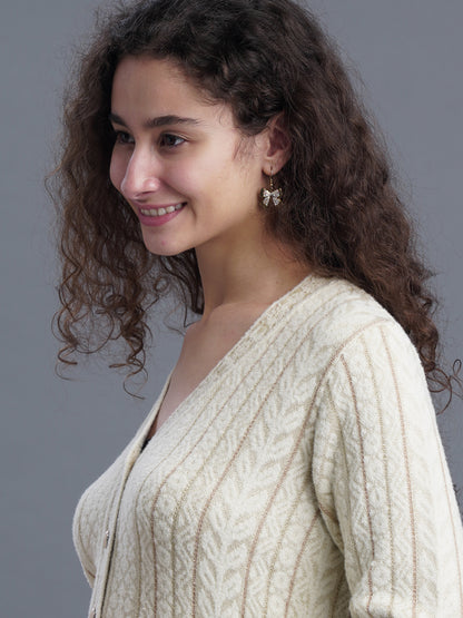  Empress Weave V-Neck Cardigan