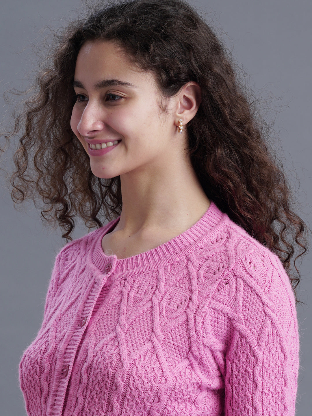 CozyCore Round-Neck Cardigan