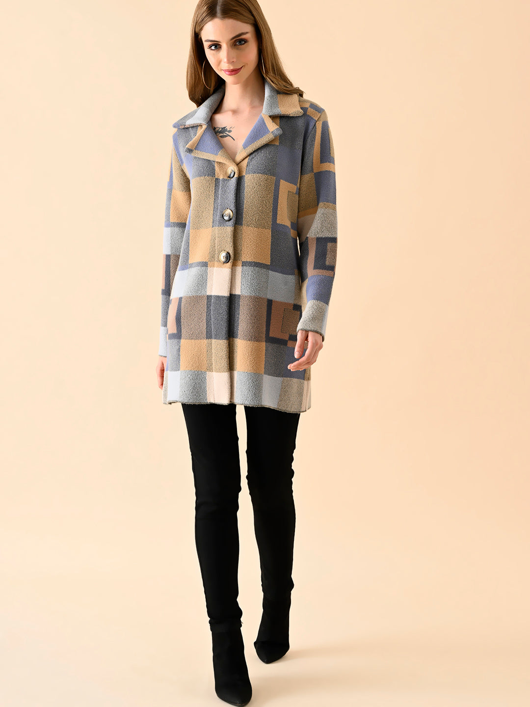 Striped Oversized Knit Cardigan