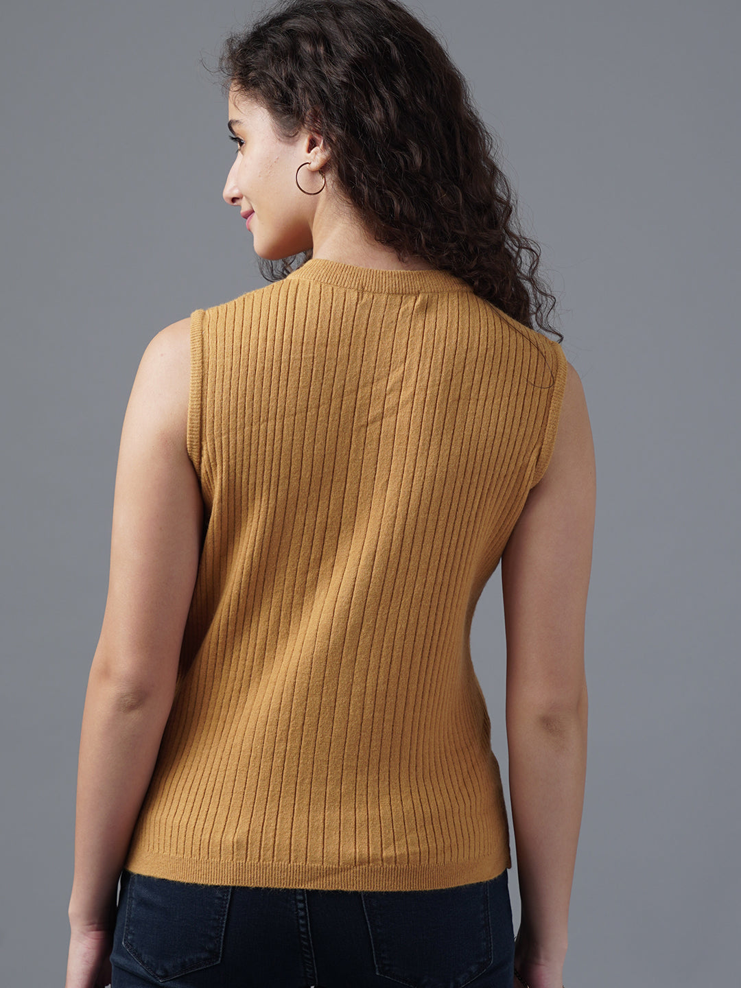 Virsa Ribbed Knit Vest cardigan
