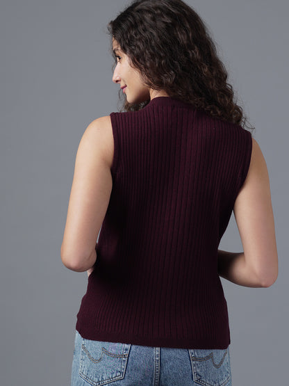 Virsa Ribbed Knit Vest cardigan