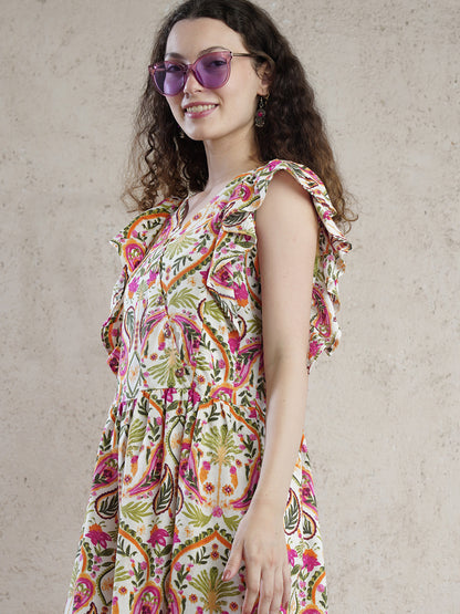 Havana Blossom Floral Midi Dress