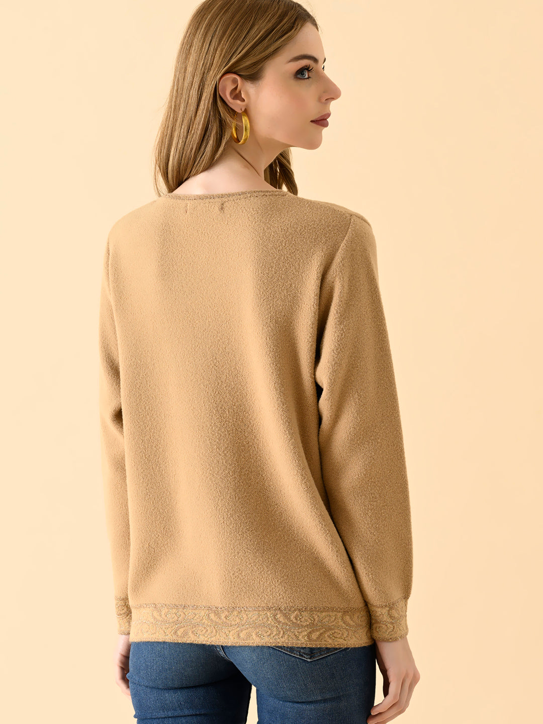 Cocoa Embrace Ribbed Sweater