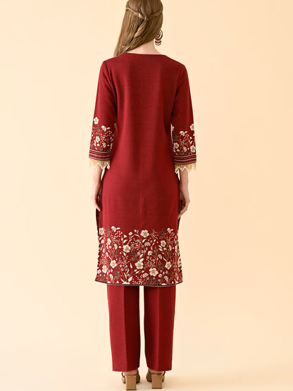 Crimson Glow Festive Kurta Set