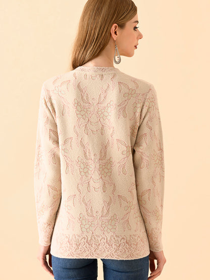 Classic Embroidered Buttoned Cardigan