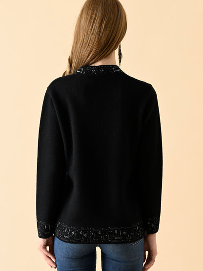 Charcoal Poise High-Neck Pullover