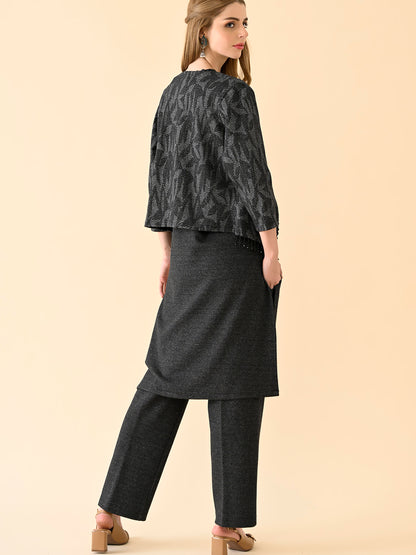 Smoky Grace Jacquard Set