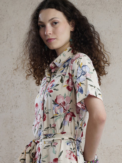 Lisbon Bloom Floral Midi Dress
