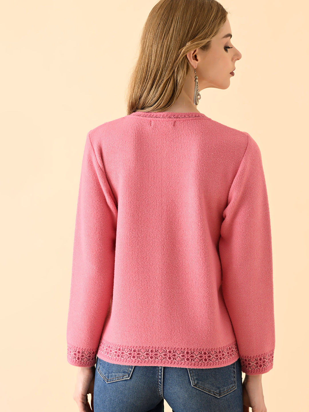Frost Petal Boat-Neck Sweater