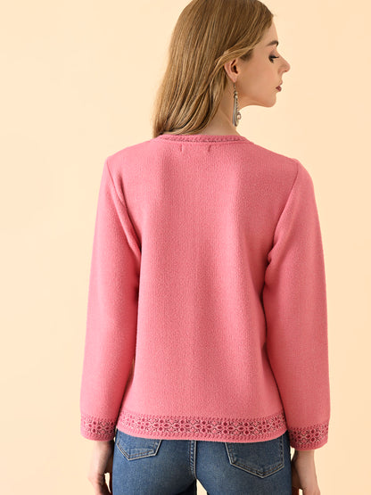 Frost Petal Boat-Neck Sweater
