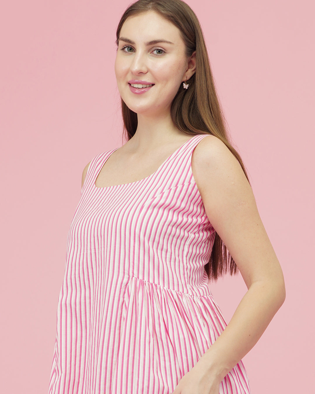 Candy Stripe Swing Dress