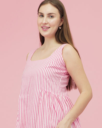 Candy Stripe Swing Dress