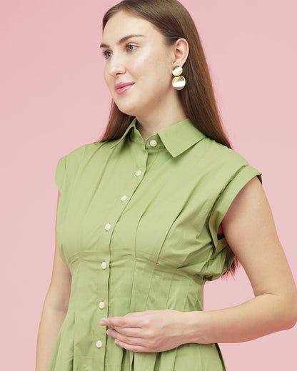 Sage Serenity Midi Dress