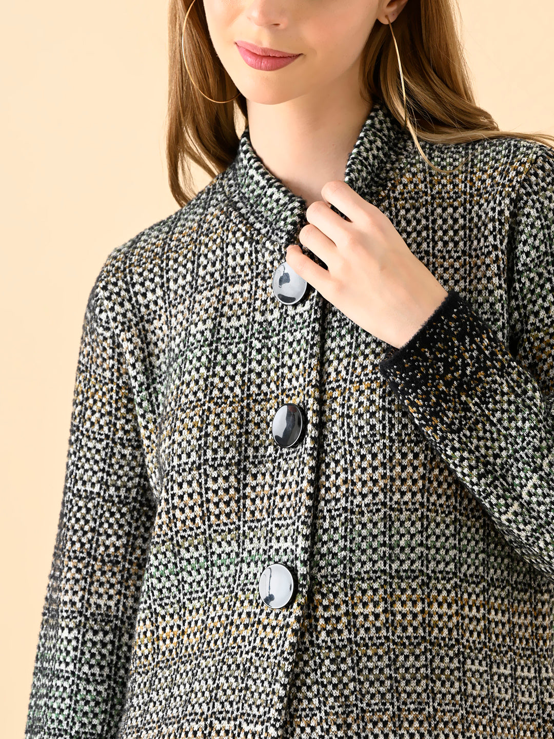 Gradient Knit Long Cardigan