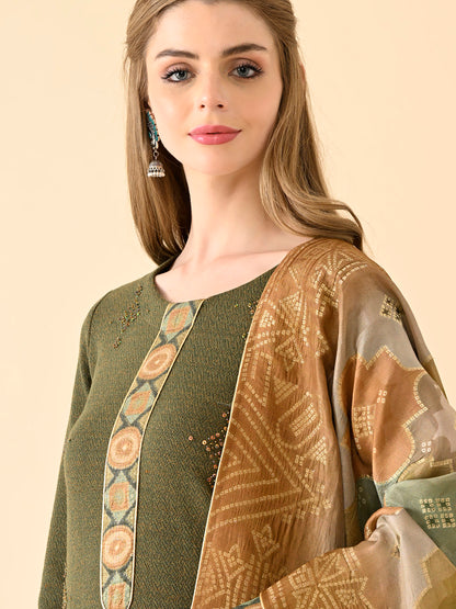 Embroidered Straight-Cut Kurta Set