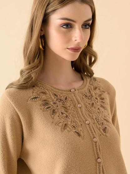 Cocoa Embrace Ribbed Sweater