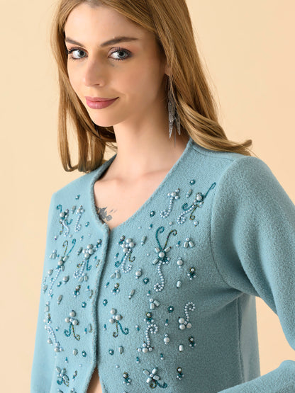 Smoky Quartz Ribbed Turtleneck