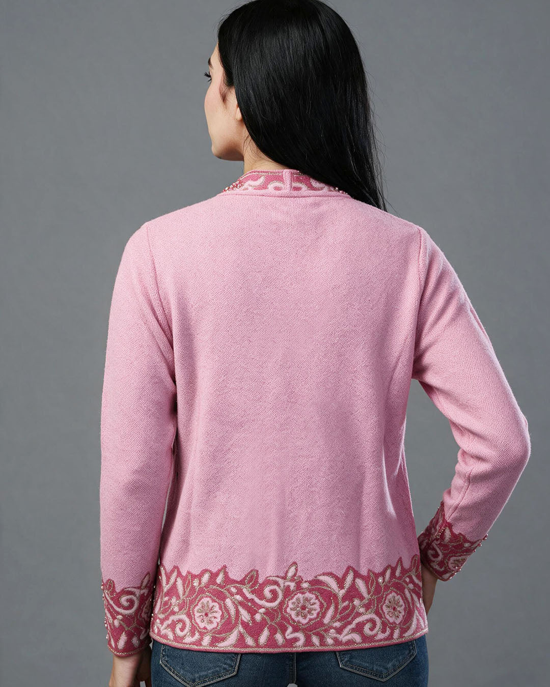 Embellished V-Neck Sweater