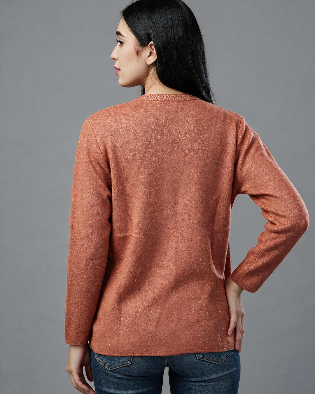 Smoky Quartz Ribbed Turtleneck