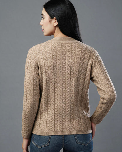 Virsa Cozy Cable Knit Cardigan