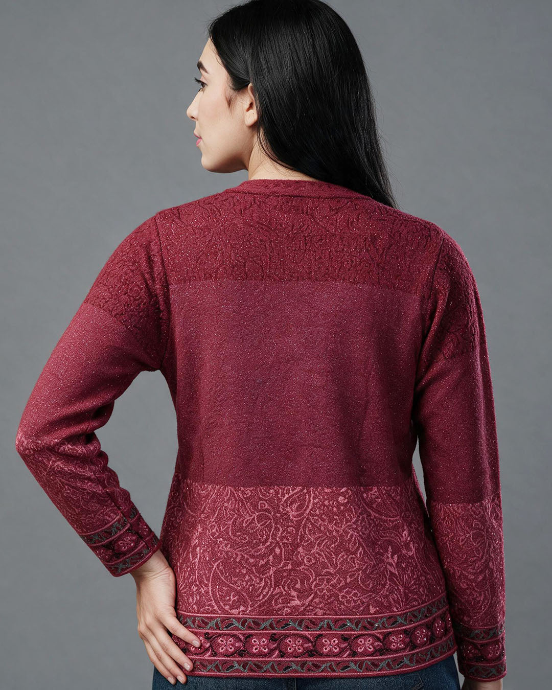 Textured Knit Casual Cardigan