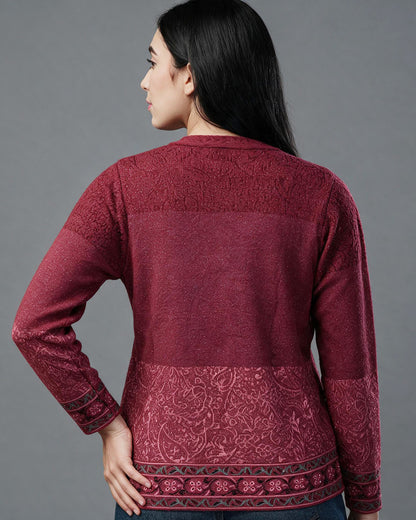 Textured Knit Casual Cardigan