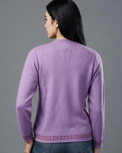 Frost Petal Boat-Neck Sweater