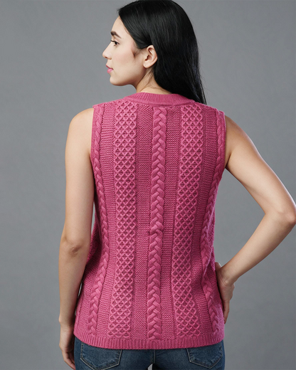 Virsa Diamond Weave V-Neck Vest