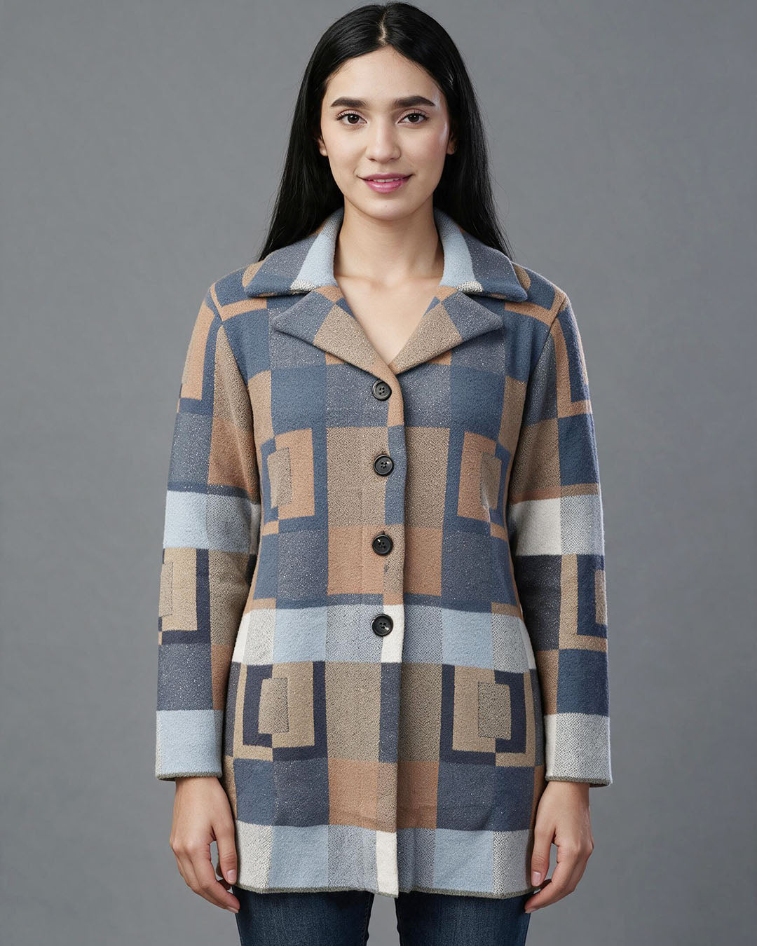 Striped Oversized Knit Cardigan
