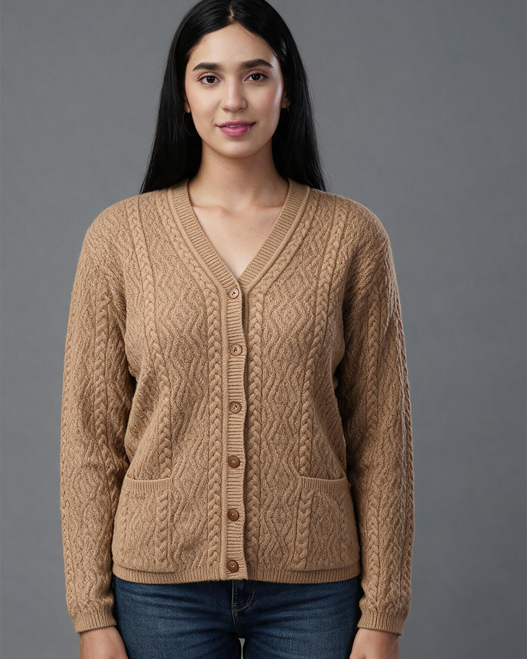 Virsa Classic V-Neck Cardigan