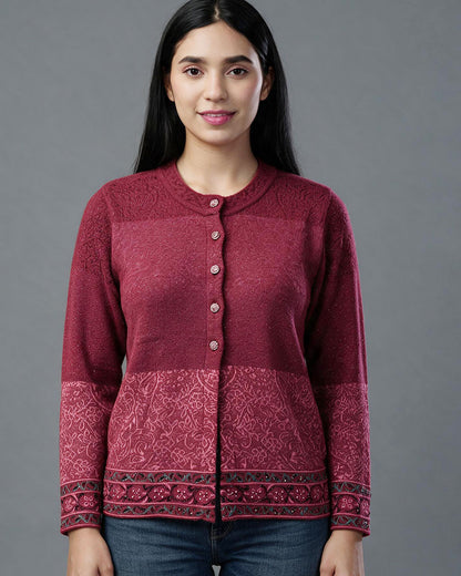 Textured Knit Casual Cardigan