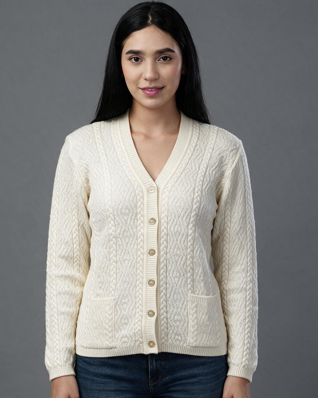 Virsa Classic V-Neck Cardigan