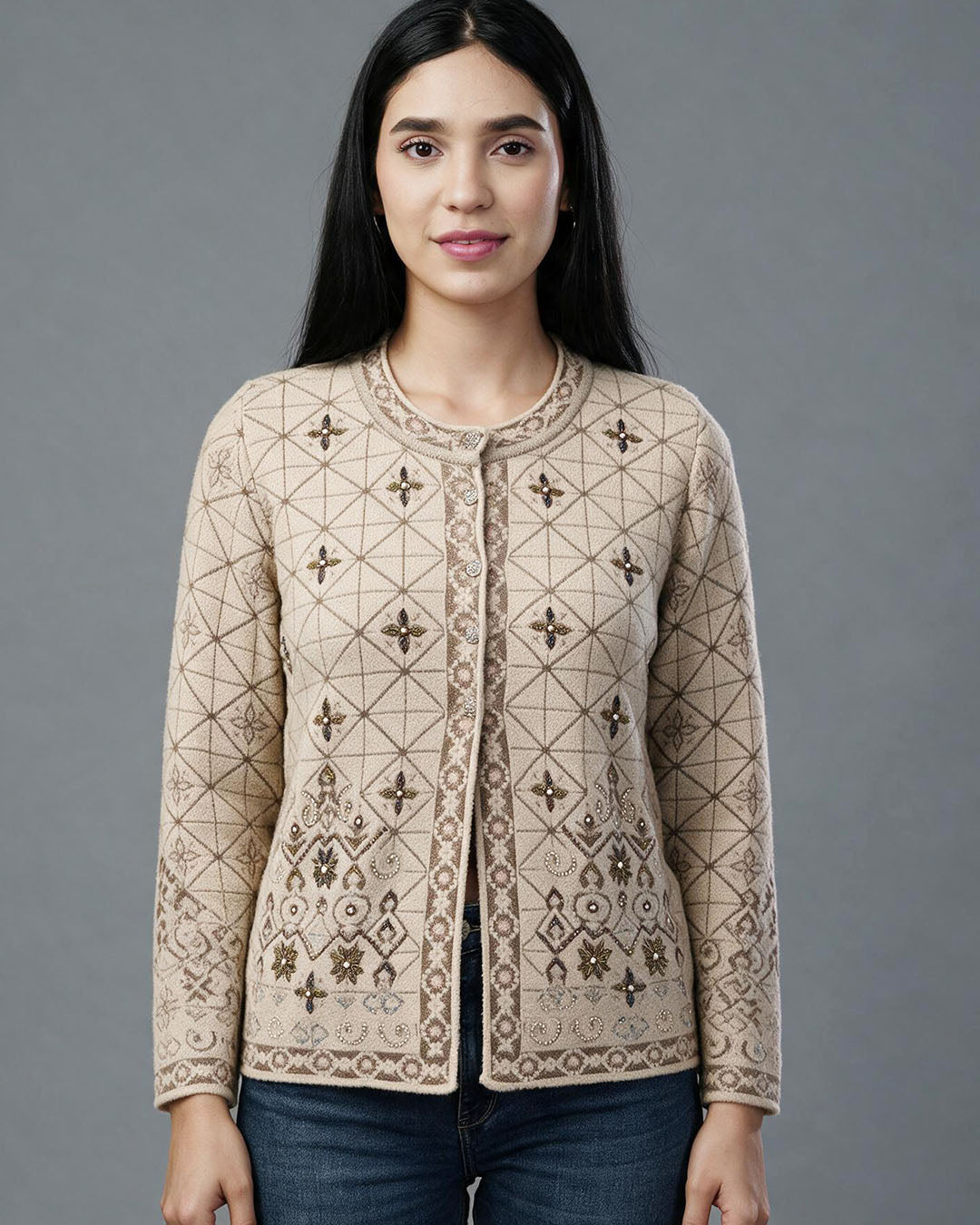Ornamental Embroidered Sweater