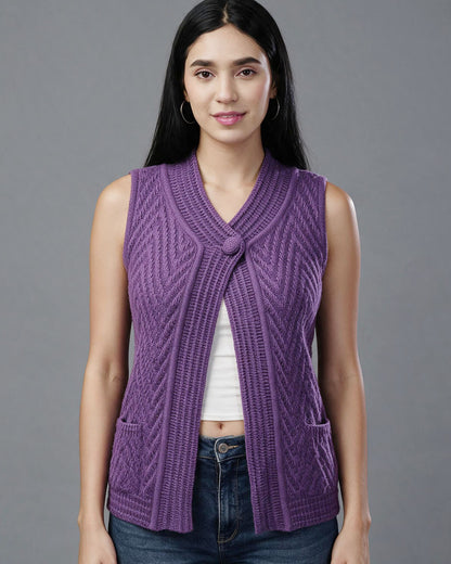 Nautical winter Sleeveless Cardigan