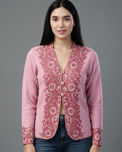 Embellished V-Neck Sweater