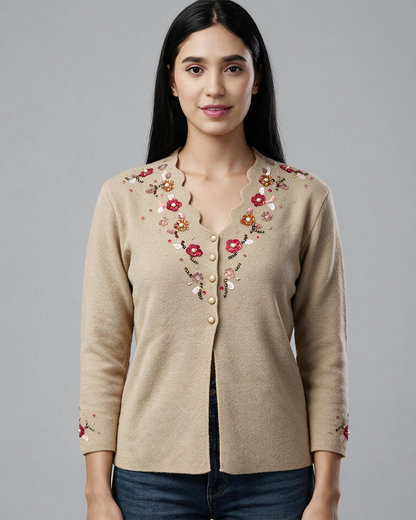 The Sun-Drenched Jacquard Cardigan