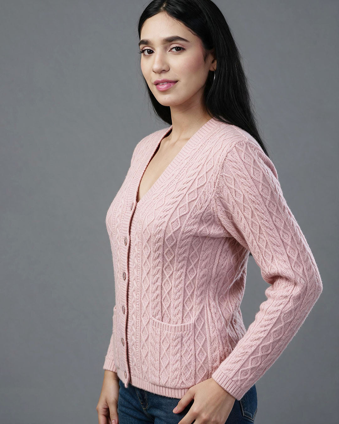 Virsa Cozy Cable Knit Cardigan