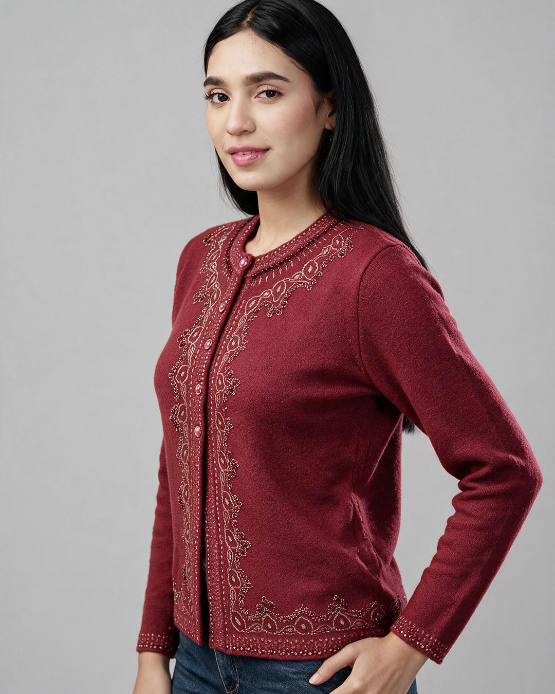 Virsa Embellished Occasion Cardigan