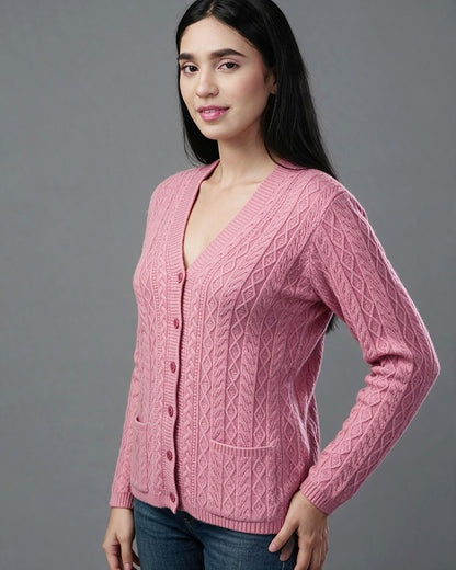 Virsa Cozy Cable Knit Cardigan