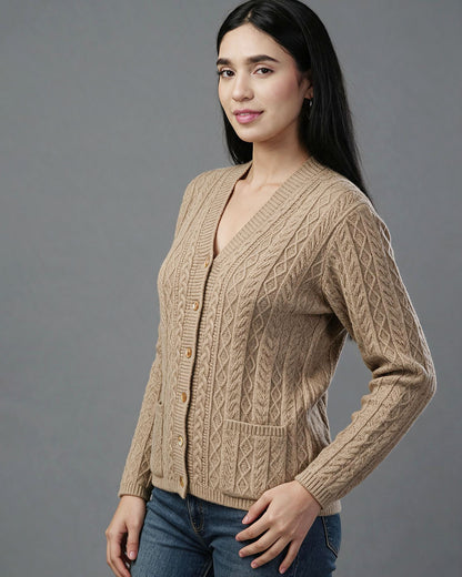 Virsa Cozy Cable Knit Cardigan