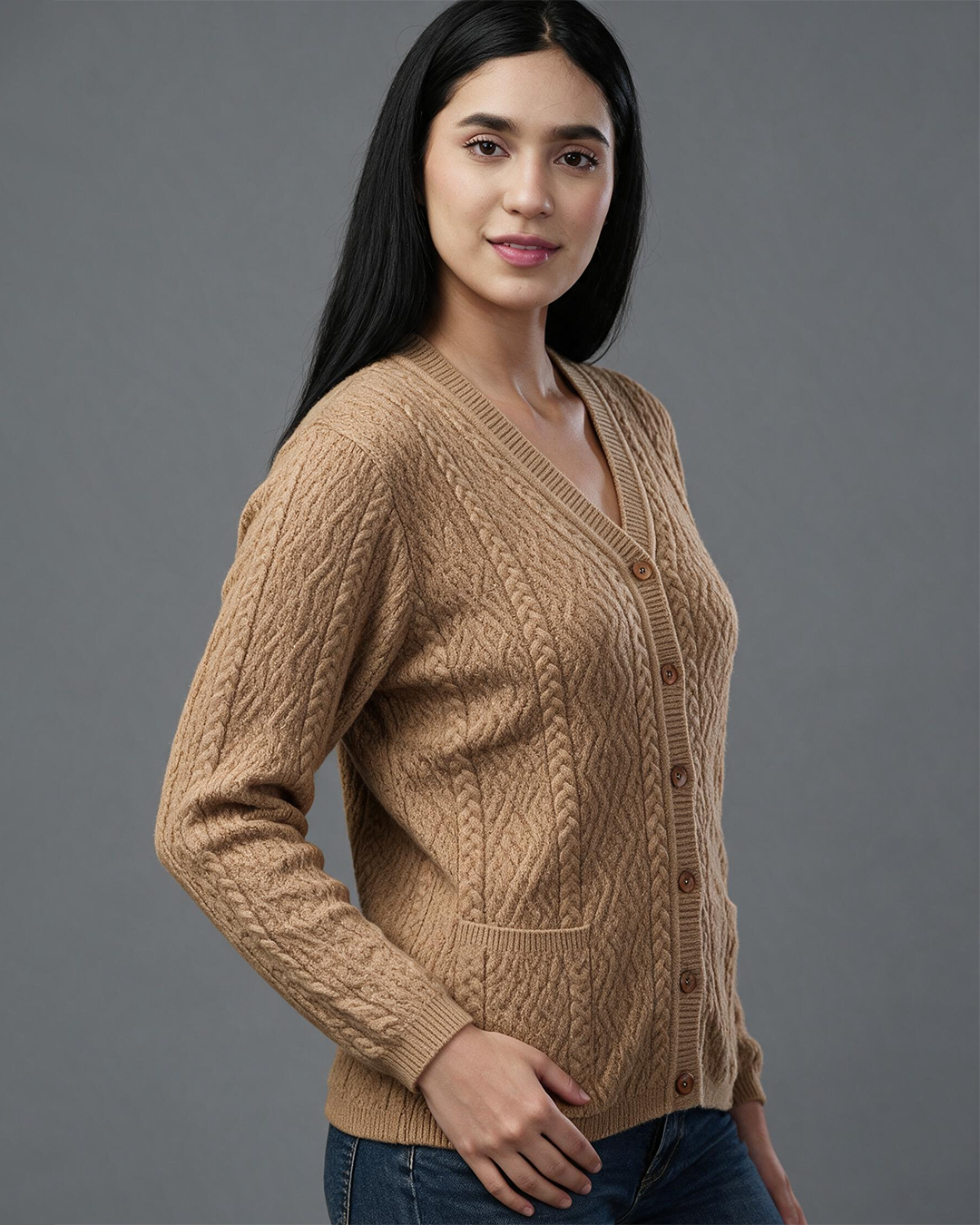Virsa Classic V-Neck Cardigan